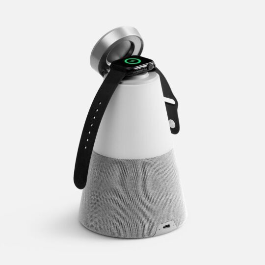 Bluetooth-колонка с беспроводной зарядкой и подсветкой Cone Sonance, серая