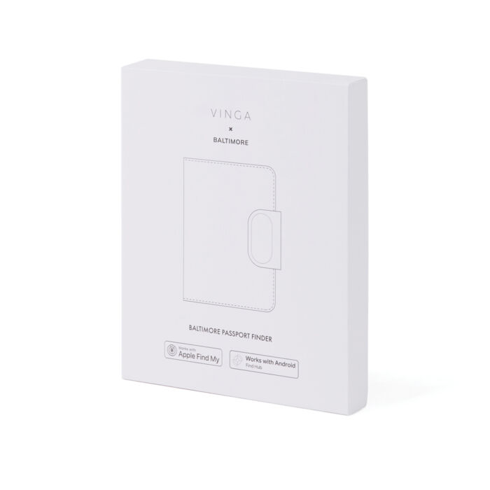 Обложка на паспорт VINGA Baltimore RCS с Bluetooth-трекером Dual, черный